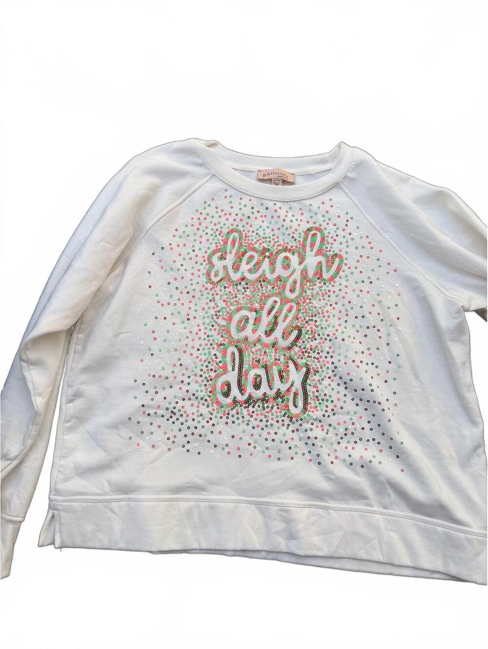 Philosophy white Weight of Glory sweatshirt